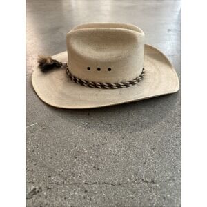 Sahuayo La Providencia Mens Hat Size 7.5(US)60(MX) Custom Beeded/Twill Wrapped